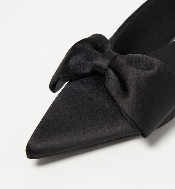 SY UNITED ARROWS「＜SY＞ポインテッド ビッグ リボン フラット10&uarr;」|パンプス|