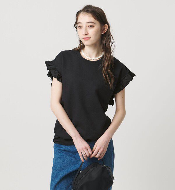 UNITED ARROWS「＜dahl&rsquo;ia＞フリルスリーブ スウェット」|スウェット・ジャージ|