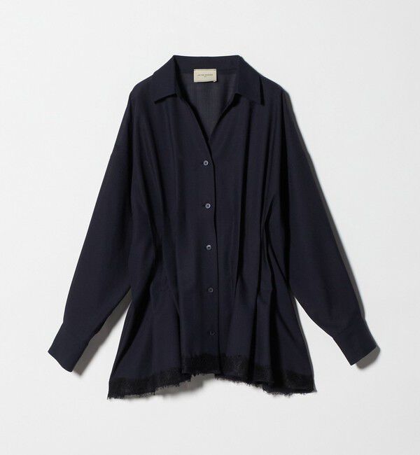 UNITED ARROWS「レースコンビ スキッパー ブラウス」|シャツ・ブラウス|