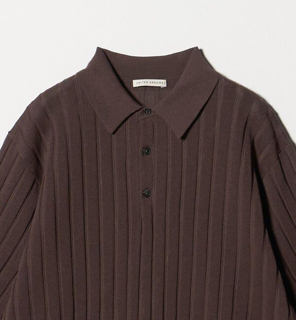 UNITED ARROWS「シャーリーカーン ワイドリブ ニットポロシャツ」|ポロシャツ|