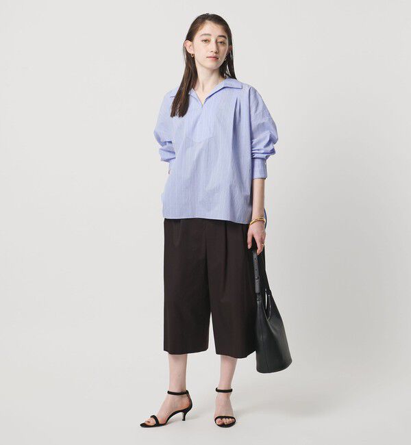 UNITED ARROWS「スキッパー プルオーバー 8分袖 シャツ」|シャツ・ブラウス|