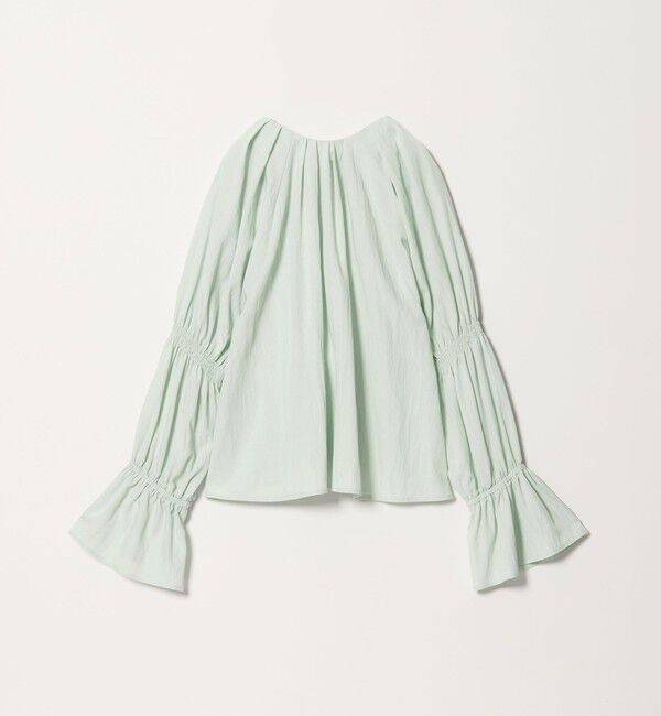 EMMEL REFINES「＜EMMEL REFINES＞EM フロントボタン ソデシャーリング ブラウス」|シャツ・ブラウス|