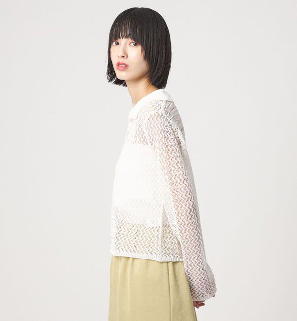 EMMEL REFINES「＜EMMEL REFINES＞EM HM スパンコール メッシュ ニット」|ニット・セーター|