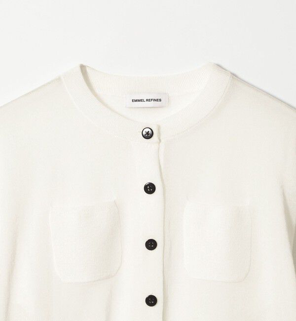 EMMEL REFINES「＜EMMEL REFINES＞EM HW FILMY シアー クルーネック カーディガン」|カーディガン|