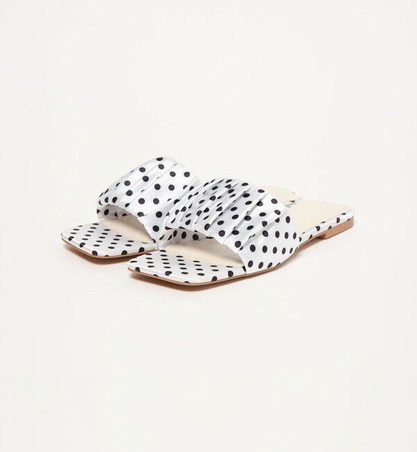 EMMEL REFINES「＜EMMEL REFINES＞EM ギャザー フラット サンダル」|サンダル|