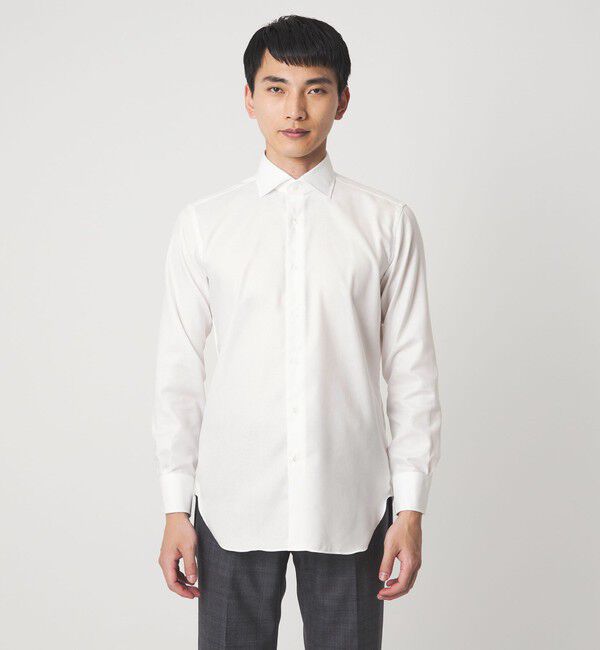 UNITED ARROWS green label relaxing「MADE BY HITOYOSHI ツイル ワイドカラー ドレスシャツ」|シャツ・ブラウス|