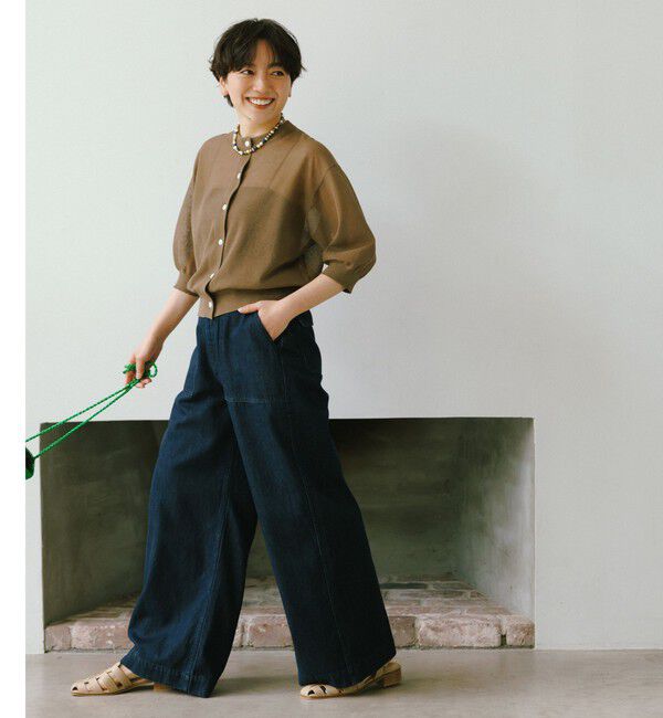 UNITED ARROWS green label relaxing「＜CHIHIRO HYODO&times;green label relaxing＞ベイカー ライト デニム」|デニム|NAVY