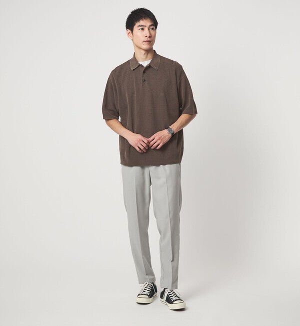 UNITED ARROWS green label relaxing「【別注】＜Healthknit＞ガーメントダイ ニット 半袖 ポロシャツ」|ポロシャツ|