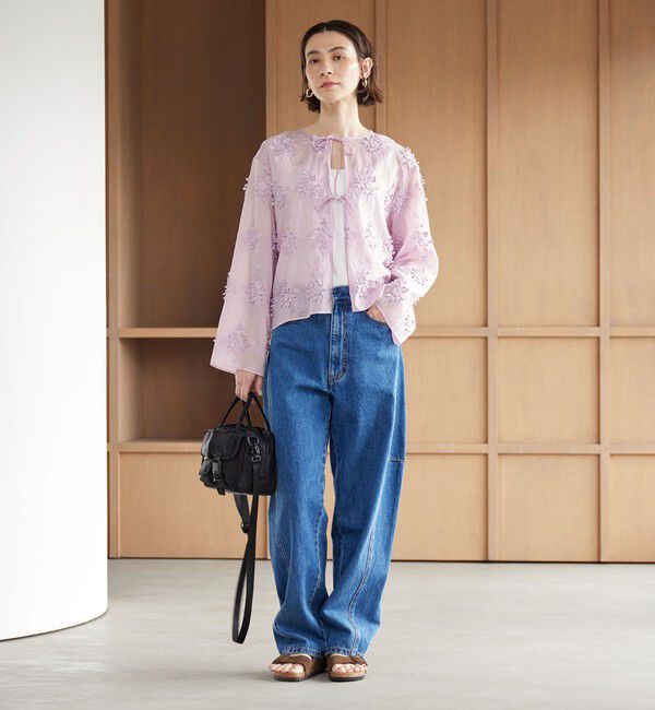 BEAUTY&YOUTH UNITED ARROWS「セルロースナイロン エンブロイダリーシャツ 2WAY」|シャツ・ブラウス|