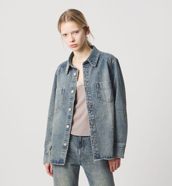 ATTISESSION「＜ATTISESSION＞ダーティ フィニッシュ デニム シャツ」|シャツ・ブラウス|COBALT