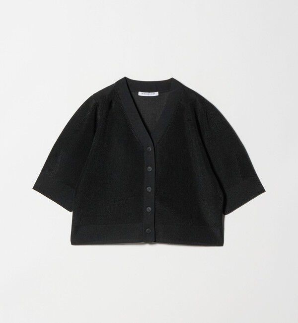 BEAUTY&YOUTH UNITED ARROWS「Vネック 畦ニット カーディガン ウォッシャブル」|カーディガン|BLACK