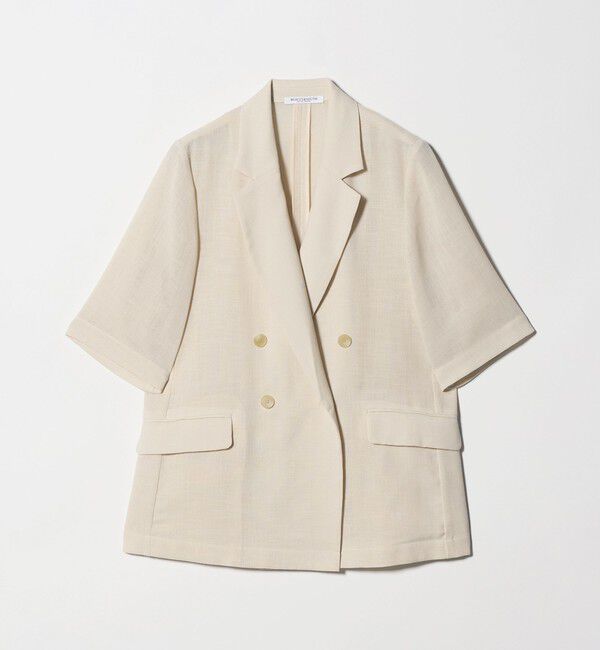 BEAUTY&YOUTH UNITED ARROWS「ポリエステル メッシュ ハーフスリーブ ジャケット ウォッシャブル」|テーラードジャケット|NATURAL