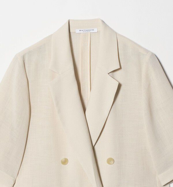 BEAUTY&YOUTH UNITED ARROWS「ポリエステル メッシュ ハーフスリーブ ジャケット ウォッシャブル」|テーラードジャケット|