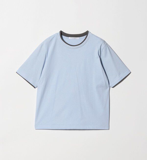 BEAUTY&YOUTH UNITED ARROWS「麻コットン レイヤード クルーネック Tシャツ」|Tシャツ・カットソー|LT.BLUE