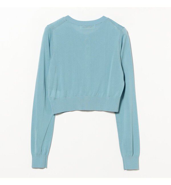 Ray BEAMS 「14ゲージ ショート丈 クルーネック カーディガン」|カーディガン|