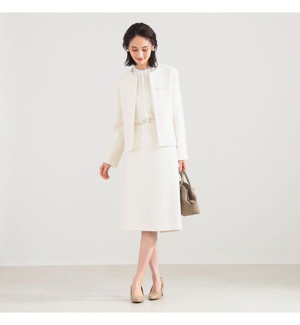 Demi-Luxe BEAMS 「ツイード クルーネック ジャケット＊」|ダッフルコート|