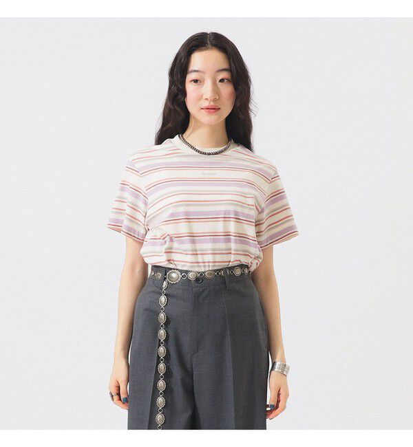 BEAMSBOY「エンブロイダリー マルチボーダー ショートスリーブ Tシャツ」|Tシャツ・カットソー|