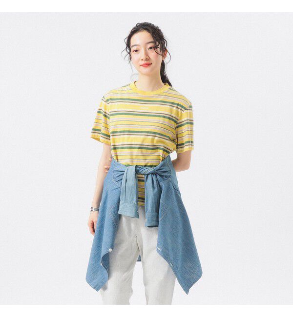 BEAMSBOY「エンブロイダリー マルチボーダー ショートスリーブ Tシャツ」|Tシャツ・カットソー|YELLOW