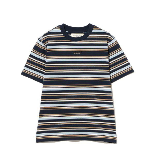 BEAMSBOY「エンブロイダリー マルチボーダー ショートスリーブ Tシャツ」|Tシャツ・カットソー|