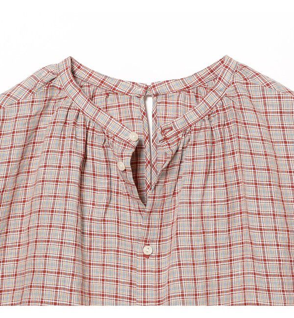 BEAMSBOY「リネン チェック スモック シャツ」|シャツ・ブラウス|