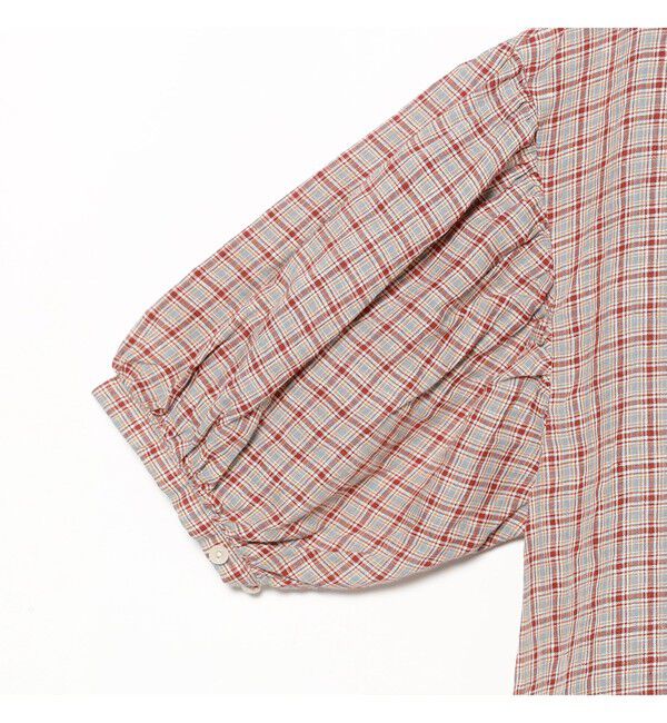 BEAMSBOY「リネン チェック スモック シャツ」|シャツ・ブラウス|