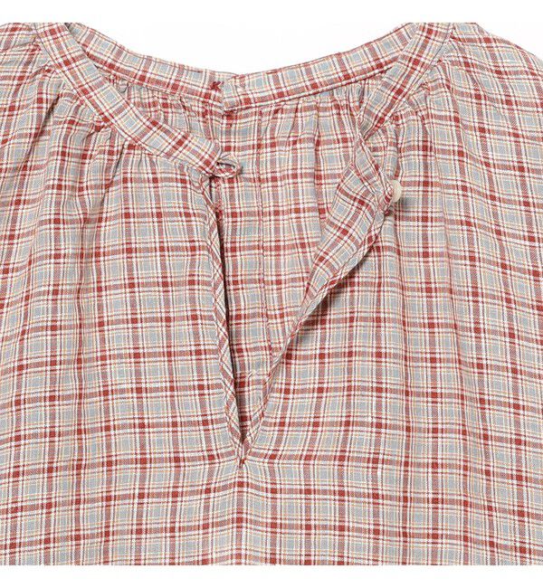 BEAMSBOY「リネン チェック スモック シャツ」|シャツ・ブラウス|