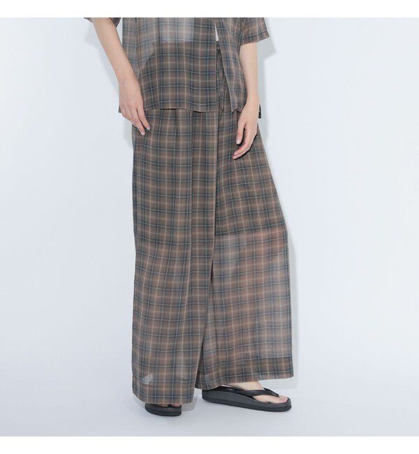 BEAMSBOY「maturely / ボイル チェック ワイド イージー」|チノ|