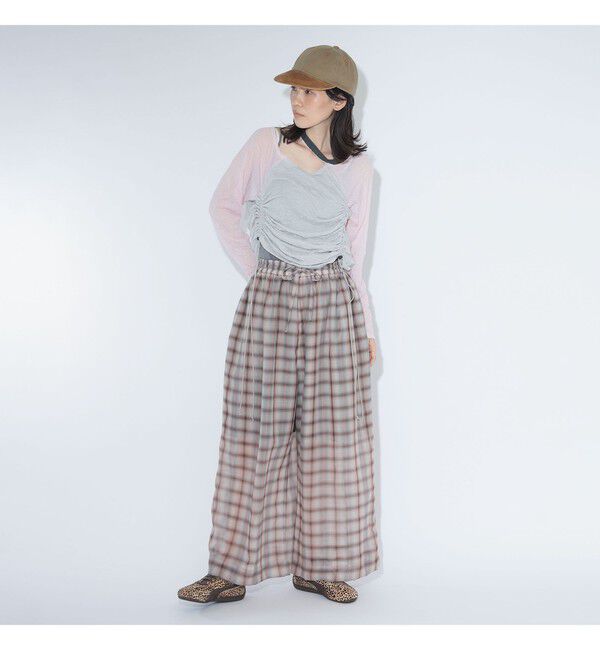 BEAMSBOY「maturely / ボイル チェック ワイド イージー」|チノ|