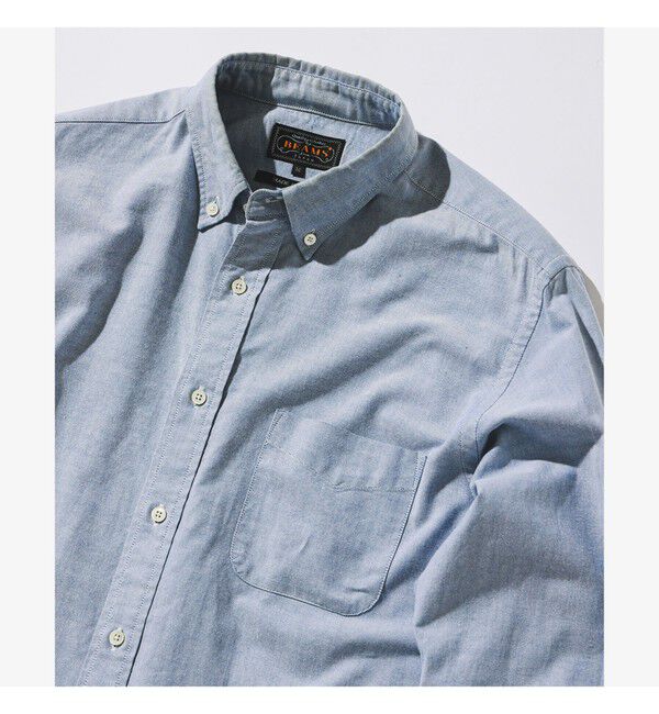 BEAMS PLUS「オックスフォード ボタンダウン シャツ」|シャツ・ブラウス|BLUE