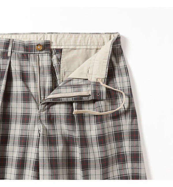 BEAMS「タータンチェック ショートパンツ【ワイドストレートフィット】」|その他|