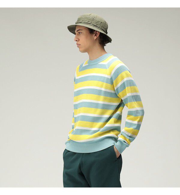BEAMS PLUS「Crew Light Multi Stripe」|ニット・セーター|