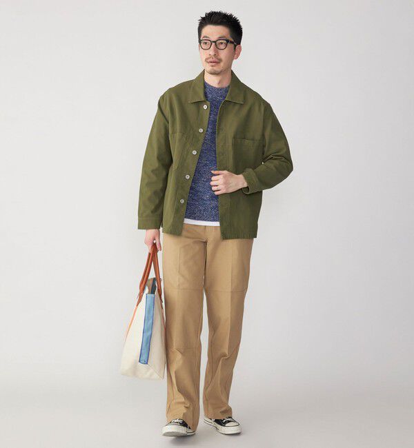 SHIPS「SHIPS: ハイツイストヤーン コットン ミリタリー シャツ アウター」|ミリタリージャケット|