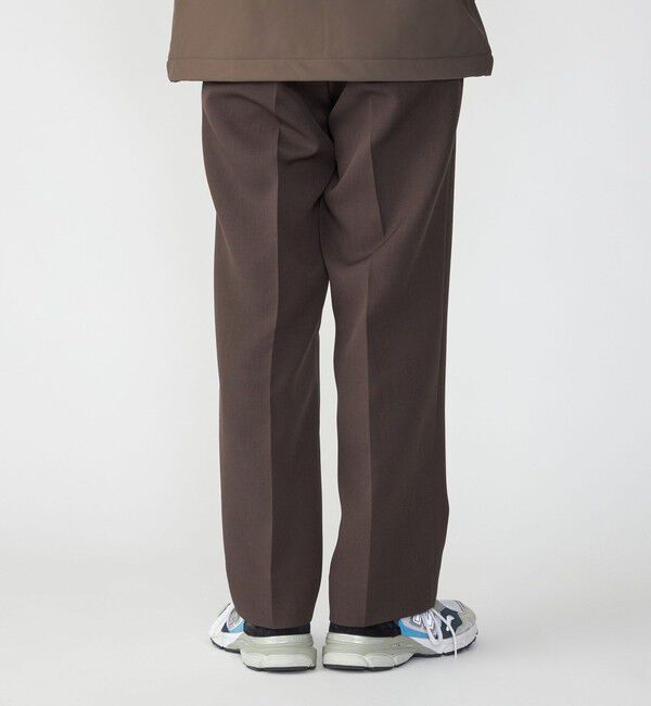 SHIPS「SHIPS: Reflax(R) ダブルクロス ワンタック ワイド パンツ」|チノ|