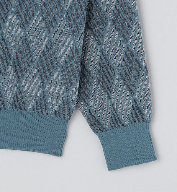 SHIPS「SHIPS: 〈手洗い可能〉ジオメトリック ジャカード カーディガン」|カーディガン|