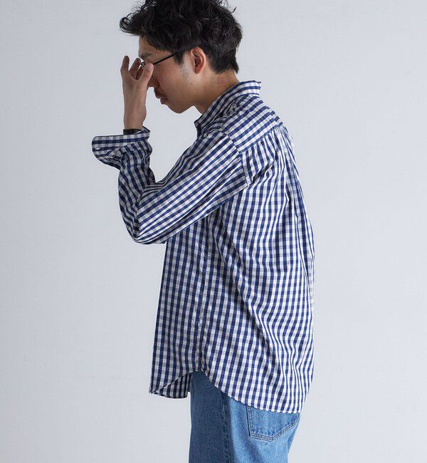 SHIPS「SHIPS: レギュラーカラー ベーシック ロングスリーブ シャツ 〈ストライプ/ギンガムチェック〉」|シャツ・ブラウス|