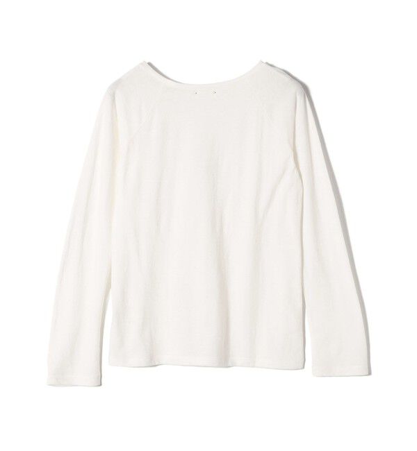 SHIPS for women「Onit:〈手洗い可能〉コットン リネン ワイド ネック ロング スリーブ TEE」|Tシャツ・カットソー|