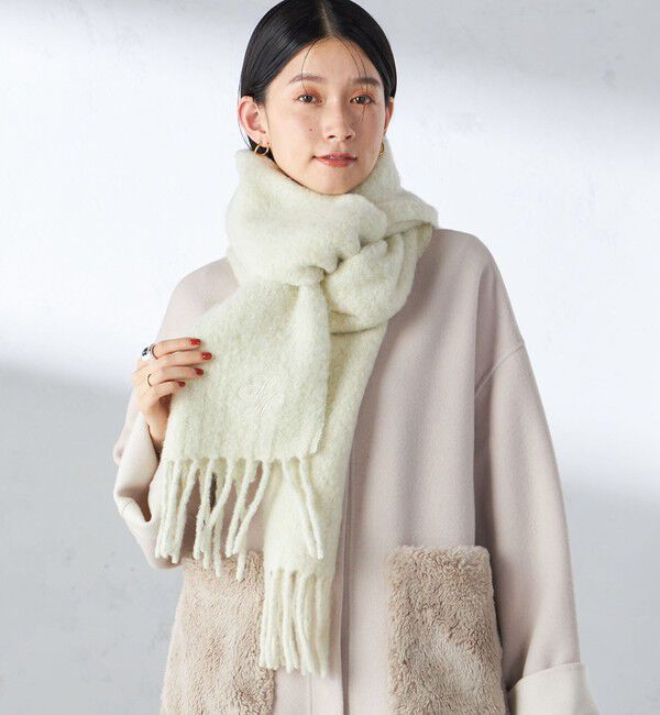 SHIPS for women「刺繍 モへヤ ミックス マフラー」|マフラー|