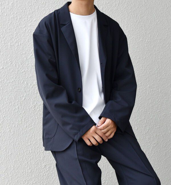 SHIPS any「SHIPS any: 〈洗濯機可能〉ストレッチ ナイロン リラックス ジャケット (セットアップ対応)◇」|テーラードジャケット|