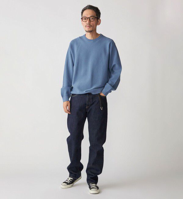 SHIPS「SHIPS:〈洗濯機可能〉SOLOTEX(R) コットン ピケ クルーネック ニット」|ニット・セーター|