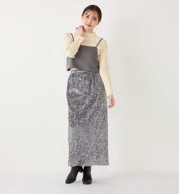 SHIPS Colors 「SHIPS Colors:〈手洗い可能〉スパンコール タイトスカート」|タイト|