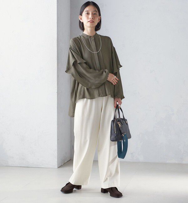 SHIPS for women「〈手洗い可能〉両面起毛 ドロスト パンツ」|その他|