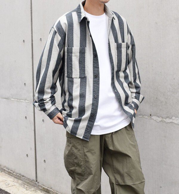 SHIPS any「【SHIPS any別注】sports wear: オーバーサイズ フランネル パターン プリント シャツ◇」|シャツ・ブラウス|