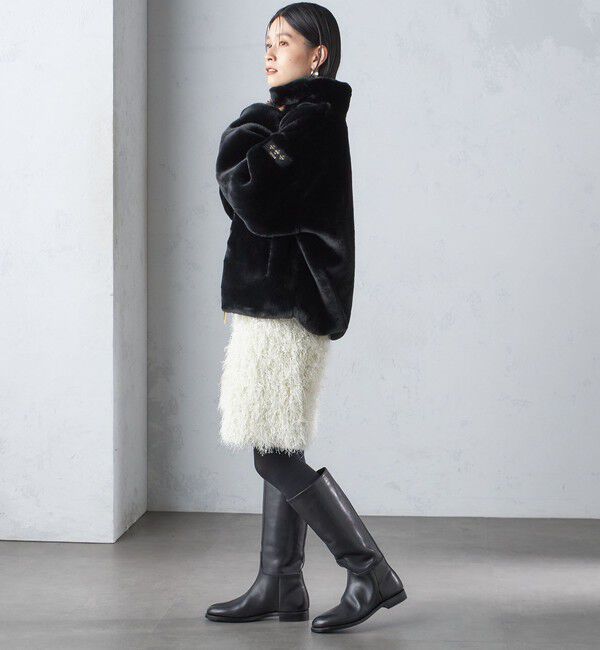 SHIPS for women「〈手洗い可能〉ラメ フリンジ ミニ スカート」|スカート|