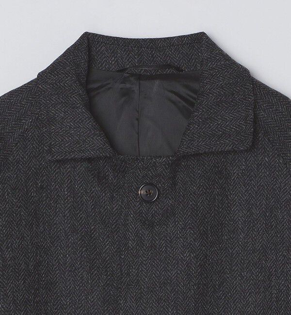 SHIPS「【 SHIPS別注】Errico Formicola: ヘリンボーン ツイード ステンカラーコート」|ステンカラーコート|