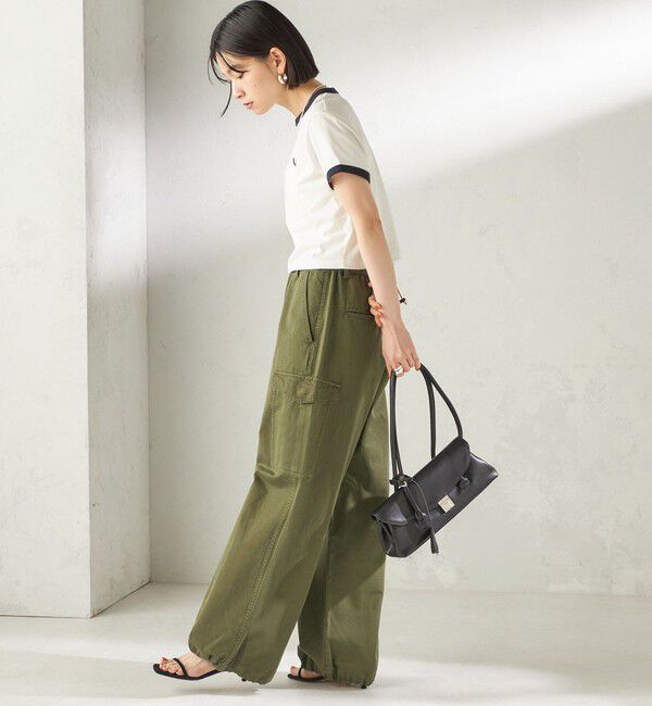 SHIPS for women「FRED PERRY:G9163 CROPPED RINGER TEE」|Tシャツ・カットソー|