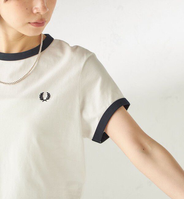 SHIPS for women「FRED PERRY:G9163 CROPPED RINGER TEE」|Tシャツ・カットソー|