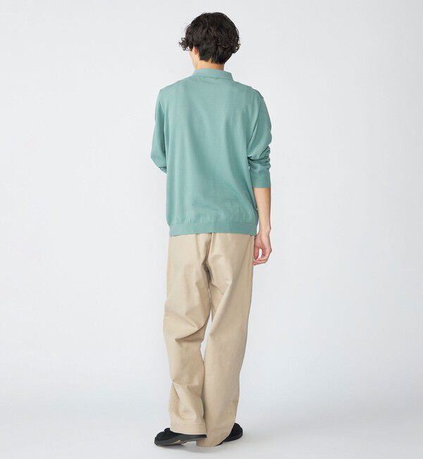 SHIPS「SHIPS:〈手洗い可能/抗菌防臭〉16ゲージ インレイ ロングスリーブ ポロニット」|ニット・セーター|