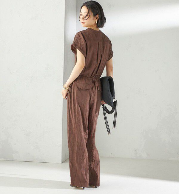 SHIPS for women「〈手洗い可能〉ダブル ポケット ミリタリー オールインワン」|オールインワン|