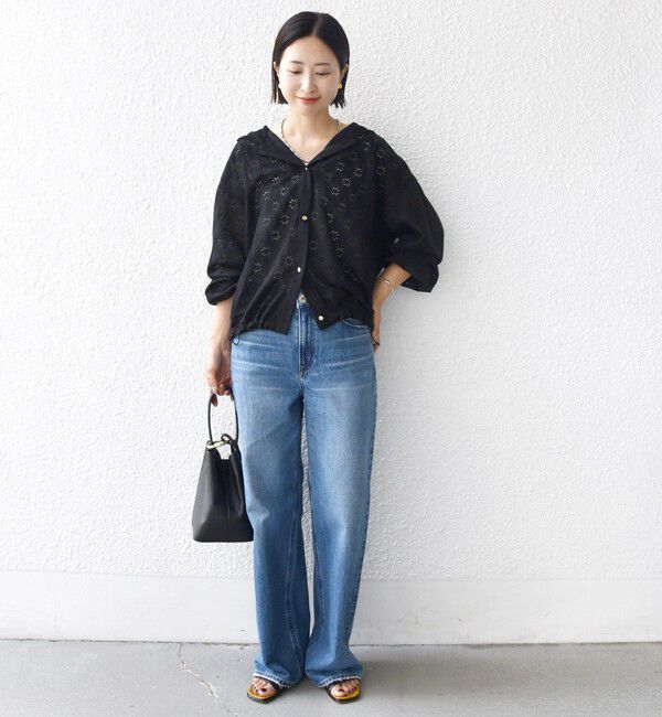 SHIPS for women「【WEB限定】〈手洗い可能〉レース フード シャツ 羽織」|シャツ・ブラウス|