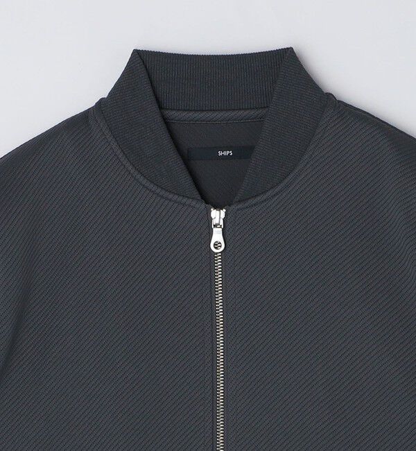 SHIPS「【WEB限定】SHIPS: ツイル ダンボール ニット MA-1 ブルゾンジャケット」|ミリタリージャケット|